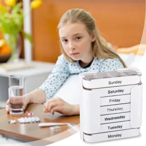 1PC Weekly Pill Case Pillbox 7 Days Medicine Tablet Box Portable Travel Drugs Storage Organizer Secret Compartments Pill Box