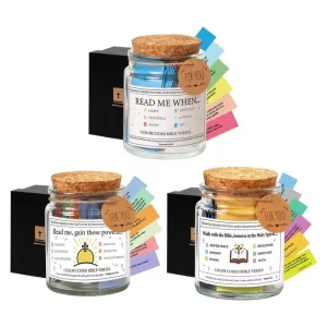 Read Me When Bible Verses Jar for Emotions and Feelings, Hope Jar Bible Verses with Scriptures for Back-to-School Gift